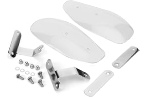 AMONIDA Paramani per Moto, 10 Mm/0,4 Pollici Protezione per Deflettore del Vento per Paramani per Moto Universale (Trasparente)