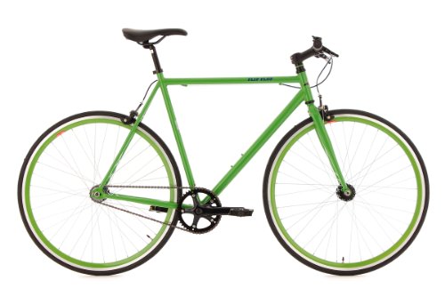 KS Cycling Flip Flop 110R - Bicicleta fixie, color verde, ruedas 28
