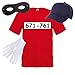Produktbild T-Shirt Panzerknacker Kostüm mit Wunschnummer-STANDARDNUMMER Herren und Kinder Verkleidung zum Karneval Fasching Outfit SET05 T-Shirt/Cap/Maske/Handschuhe 4XL (XXXXL)