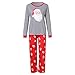 Produktbild Damen Nachtwäsche Frauen Mutter Weihnachtsmann Kinder Jungen Mädchen T-Shirt Männer Papa Weihnachtsmann Tops Bluse Hosen Familie Pyjamas Nachtwäsche Weihnachten Set Felicove (Mama, XXL)