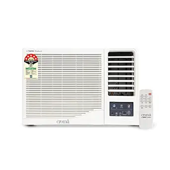 Croma 1 Ton 5 Star Window AC (Copper, Blue Fins, R-32 Green Refrigerant, Dust Filter, 2022 Model, 5 Years Compressor Warranty, CRLAWA0125T3303, White) with Free Standard Installation