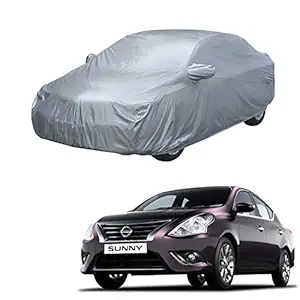 AutoRetail Car Body Cover for Nissan Sunny (with Mirror Pocket) (Silver Matty)