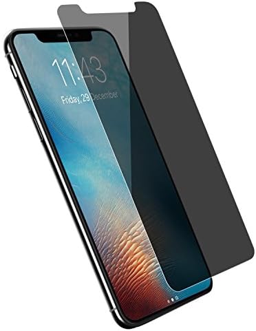 iPhone X Screen Protector – MumoHome Privacy Anti-Spy Tempered Glass Screen Protector against Peeping, Dropping, Scratching – Darkens at Specific Angle (iPhone X)