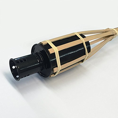 SPAR-SET: 6x riesige XXL Bambus Gartenfackeln 120 cm für eine stimmungsvolle Beleuchtung – Party Garten Outdoor Hochzeit (6 Stk.) - 2