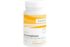 Vitamine B Complexe - CUURE - Formes Hautement Assimilable - Vitamine B1, B2, B3, B5, B6, B7, B8 / Biotine, B9 / Acide Folique & B12-180 Jours - Vegan - Fabriqué en France