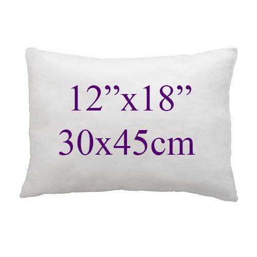 Hohlfaser Kissen Pads Einsatz in verschiedenen Größen + GRATIS Großbritannien), 12" x 18" (30cm x 45cm)