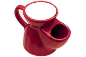 PROGRESS VULFIX Pottery Shaving mug with soap tablet, red