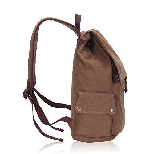 Veevan Damen Herren Retro Canvas Laptop Rucksack 15,6 - 3