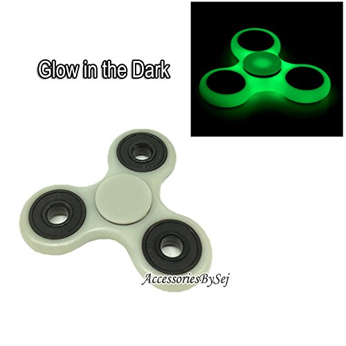 AccessoriesBySej Fidget Spinner Stress Reducer with Premium Hybrid Ceramic Bearing, Perfect Fidget Toy For ADD, ADHD, Anxiety, Stress and Autism Adult Children - Presented with a FREE Luxurious AccessoriesBySej TM Gift Pouch/Bag (Glow in the Dark) AccessoriesBySej Fidget Spinner Stress Reducer with Premium Hybrid Ceramic Bearing, Perfect Fidget Toy For ADD, ADHD, Anxiety, Stress and Autism Adult Children - Presented with a FREE Luxurious AccessoriesBySej TM Gift Pouch/Bag (Glow in the Dark)