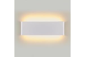 CHEVVY Lampada da Parete Interno 12W Bianco Caldo 4000K Moderno Up Down Applique da Parete con 85-265V Lampade da Parete Decorative per Bagno Soggiorno Scale Corridoio