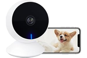 LAXIHUB Babyphone con fotocamera 1080P, telecamera di sorveglianza interna 2,4 GHz, telecamera per cani con app HD visione notturna, audio a 2 vie, compatibile con Alexa Google