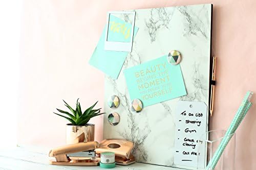 Memo Notice board, 3 sizes, Marble effect, Portrait or Landscape Magnetic Polaroid frame incl (M10)