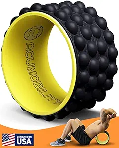 Acumobility The Ultimate Back Roller, myofascial Release, Trigger Point, Yoga Wheel, Foam Roller, Back Pain, Yoga Wheel for Back Pain, Back Massager, deep Tissue, Massage, Exercise, Mobility