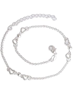 Sarahmi® modisches Fusskettchen Sterlingsilber mit Herzchen 189