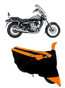 ABORDABLE Water Resistant Dustproof Bike Cover Compatible with Bajaj Avenger 220 Cruise All Weather Quality Fabric (Orange)