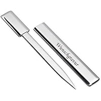 Schmalz Formschöner Brieföffner ERME mit Gravur aus Metall, inkl. Gravur rechteckig Silber glänzend neu (mit Gravur)