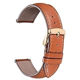 CHIMAERA Echtes Leder Uhrenarmband, Smart Watch Armband Schnellverschluss Ersatzband für Herren Damen mit Edelstahl Metall Schließe 16mm, 18mm,19mm, 20mm, 21mm,22mm, 24mm