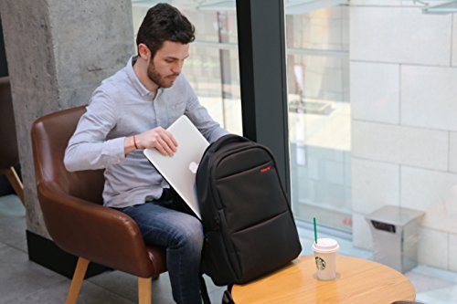 Norsens Anti-Diebstahl 18 4in Notebook Rucksack Schwarz Business Computer Rucksack Damen Fits up to 17 3in Laptop Rucksack