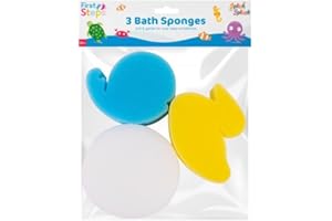 GENERIC First Steps Pack of 3 Baby Bath Sponges - Soft & Gentle