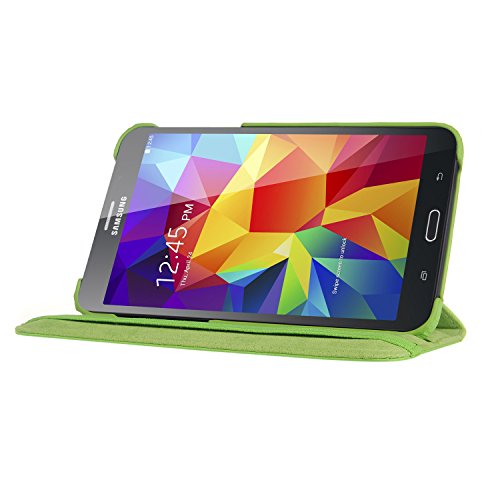 EnGive 360° Drehbares Ledertasche Schutzhülle Leder Tasche Samsung Galaxy Tab 3 7.0 Lite T110 T111 (7 Zoll) Hülle (Samsung Galaxy Tab 3 7.0 Lite, Grün) - 2