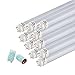 Produktbild 10er Auralum® 2 Jahre Garantie 60cm 10W T8 G13 LED Leuchtstoffröhre Warmweiß 2800~3200K 2835*60LED 1085LM mit der Milchweißen Abdeckung inkl. LED Starter Ersetzt 18W Gasröhre