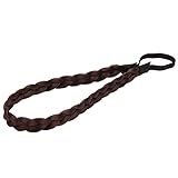 Lalang Haarband geflochten Zopf elastisches Hairband Haaraccessoire Haarteil Stirnband Extensions Kunsthaar Kopfband - 