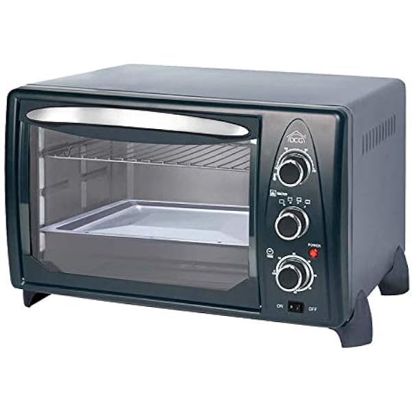 DCG Eltronic MB9824 N - Forno elettrico, termostato regolabile, ventilato,  spia luminosa, 4 posizioni di calore, Nero/Grigio, 1380 W, 24 litri, 44 x  29 x 30 cm : Amazon.it: Auto e Moto
