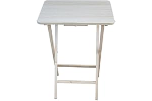 Flur Tavolo pieghevole Portatile Richiudibile da Giardino Campeggio Terrazzo in Legno 48x38x66 cm Colore legno Naturale