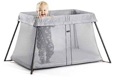 Babybjörn Lit Parapluie Light Argent + drap housse blanc pur