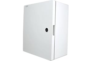 RoadEu – Caja de Conexiones eléctrica IP65 350x300x165mm – Envolvente con Puerta con Llave, Placa de Montaje y Carril DIN – Cuadro Mural para Uso Exterior e Industrial