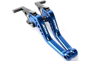 YP YUANPEI Leviers de frein courts moto Pour X MAX X-MAX 300 XMAX300 XMAX 300 2017-2018 CNC Leviers réglables(Bleu)