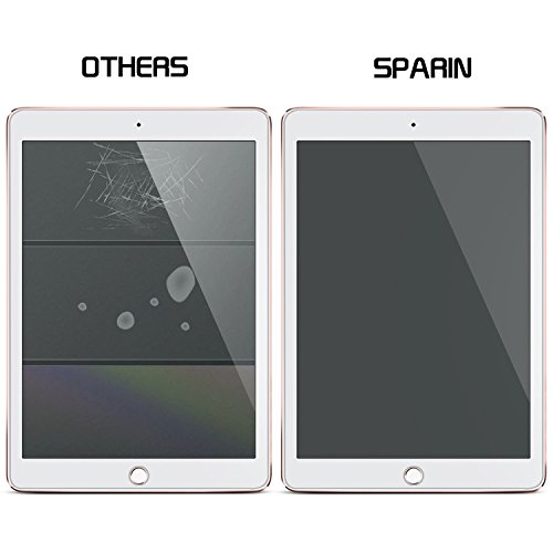 SPARIN New iPad 9.7″ (2017) / iPad Pro 9.7 / iPad Air 2 / iPad AirSchutzfolie mit [Anti-Kratz] [Blasenfrei] [2.5D Rand] [HD Klar] - 8