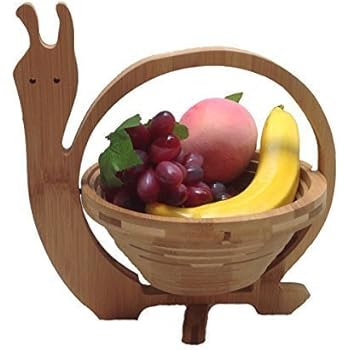 Cesto Pieghevole In Bambù A Forma Di Mela – Portafrutta E Pane, Salvaspazio, Si Piega A Fisarmonica, Usabile Anche Come Tagliere, Per Cucina E Campeggio