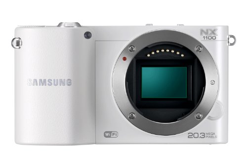 Samsung NX1100 Camera - White (20-50mm Lens, 20.3MP, Wi-Fi) 3.0 inch LCD