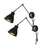 LUZ DE PARED DE DISEÑO INDUSTRIAL: Lámpara de pared Edison Vintage. Estilo: Industrial, tradicional, Art Deco, Cottage, Rústico, Retro. Ideal para granero, casa de campo, dormitorio, baño, cocina, etc.