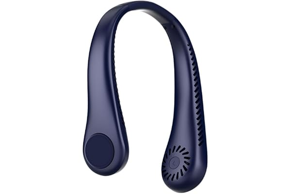 Portable Neck Fans, 1800mAh USB Rechargeable Face Fans, 3 Speed Settings, Hands Free Bladeless Mini Fan For Men's & Women's