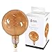 Produktbild GIRARD SUDRON Globe LED-Glühfaden Riesen Twisted E27 6 W D200 mm bernsteinfarben dimmbar