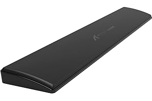 AJAZZ Poggiapolsi ergonomico per 104 tasti Tastiera full-size Piedi in gomma antiscivolo con memory foam cuscino da polso supporto per computer portatile ore di digitazione confortevole gioco da lavoro