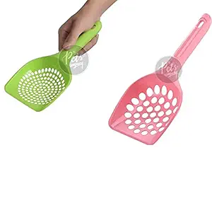 The Pets Company Cat Litter Scooper, Set of 2, Small Holes + Large Holes