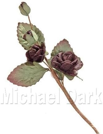 12 Miniature Craft Spray Rose Stems - Burgundy