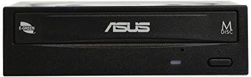 ASUS DRW-24D5MT - Grabador de DVD con Soporte para Discos M  SATA  DVDR SL DL   DVDRW DVD-ROM SL DL   DVD-RAM  DVD V  deo  CD-R  CD-RW  Super Audio CD   Negro