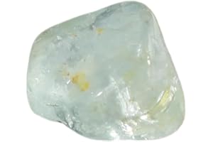 Budawi® Natürlicher blauer Topas Trommelstein unbehandelt im Organzasäckchen Edelstein Handschmeichler