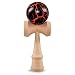 Produktbild Kendama aus echtem Buchenholz, Flash – Design, super edle Lackierung, Kugel 6 cm Durchmesser, schwarzer Grundlackierung mit orangen Blitzen / Rissen, Griff naturbelassen, oberflächenlackiert, japanisches traditionelles Holzspielzeug, Kugelspiel, Kugelfangspiel, Geschicklichkeitsspiel, Sammlerstück, Marke Ganzoo