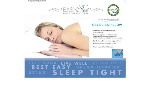 2 Easy Rest Gel Bliss Pillows Queen By Easy Rest Amazon In