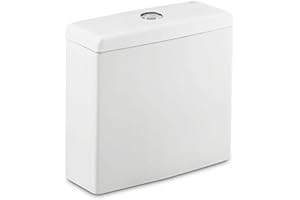 Roca,Meridian,Cisterna de doble descarga 4,5/3L con alimentación inferior para inodoro compacto,Blanco,370mm x 140mm x 360mm,A341242000