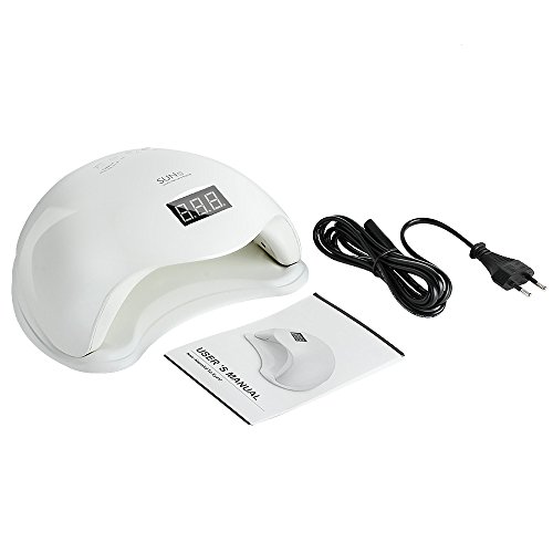 KYG SUN5 2-in-1 24LEDs 36W Nageltrockner UV Gel Nagellampe Lichthärtegerät Mit 10/30/60 Sekunden Und 99S Geringe Wärmemodus Timer Lichthärtungsgerät Für Fingernägel und der Zehennägel Weiß - 5