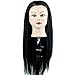 Eseewigs Practice Heads for Hairstylist Cheap Training Head with Black Synthetic Hair for Hair Cutting Practice only