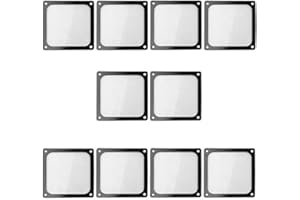 S SIENOC 10 x 140 x 140 mm, czarna, osłona wentylatora z bardzo drobnym filtrem kurzu, słabo magnetyczny montaż (10 x filtr kurzu, 140 x 140 mm, czarna)