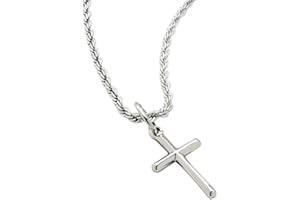 DVRK Collar Hombre Oro 18k o Plata sobre Base de Acero Inoxidable 316L – Colgante Cruz Hombre - Collar Cruz Hombre Oro 18k o Plata - Collar Pluma - Resistente al Agua