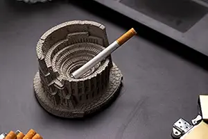 Greyt Concrete Colosseum Monument Rome Italy Miniature Design Ashtray for Home, Car & Balcony Best gift for smoker, Cement Home Decor, smoking accessory designer attractive piece for living area